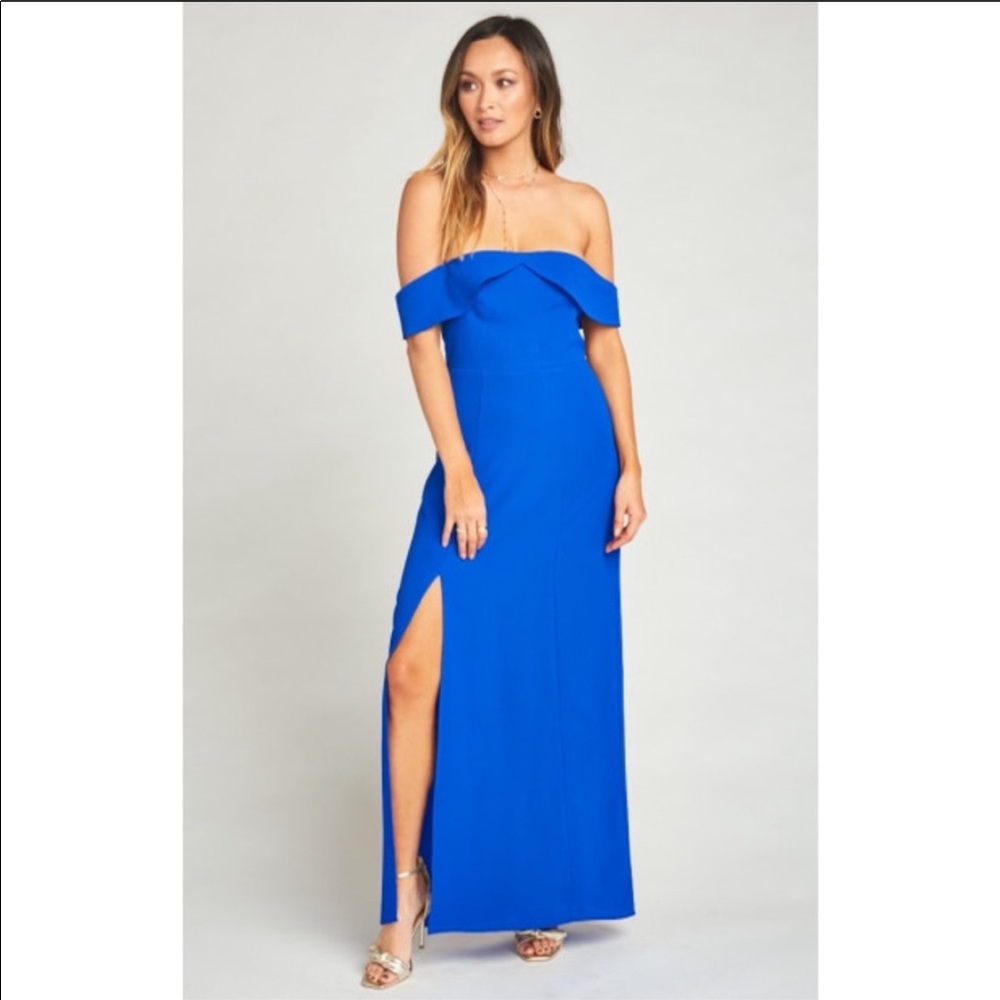 Show me your mumu Upton off shoulder maxi dress